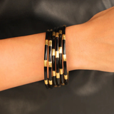 BuDha Girl, Black Veda Bangles, Set of 6