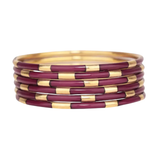 BuDha Girl, Maroon Veda Bangles, Set of 6