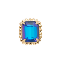 Sorrelli Octavia Scalloped Stud Earrings in Royal Blue Delite