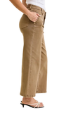 JUDY BLUE, HW Ankle Wide w/ Vintage Front Yoke, Golden Brown