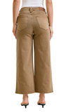 JUDY BLUE, HW Ankle Wide w/ Vintage Front Yoke, Golden Brown