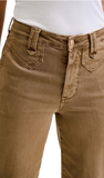 JUDY BLUE, HW Ankle Wide w/ Vintage Front Yoke, Golden Brown