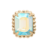 Sorrelli Octavia Scalloped Stud Earrings in Aqua Aurora Borealis