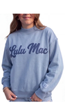 LULU MAC Script Sweatshirt, Blue/Blue