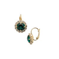 Sorrelli Emerald Haute Halo Dangle Earrings