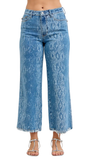 JUDY BLUE, HW Claudia Ankle Wide Jeans, Snake Print
