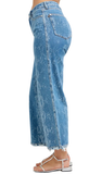 JUDY BLUE, HW Claudia Ankle Wide Jeans, Snake Print