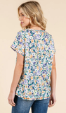 BOMBOM Pastel Floral Print Relaxed T-Shirt
