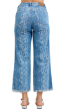 JUDY BLUE, HW Claudia Ankle Wide Jeans, Snake Print