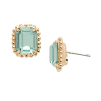 Sorrelli Octavia Scalloped Stud Earrings in Aquamarine