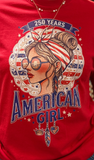 250 Years American Girl T-Shirt in Red