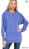 Zenana French Terry Pullover with Pockets, Assorted Colors