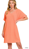 Zenana T-Shirt Pocket Dress, Assorted Colors