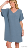 Zenana T-Shirt Pocket Dress, Assorted Colors