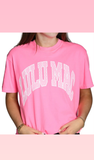 LULU MAC T-Shirt NEON PINK WITH POLKA DOTS