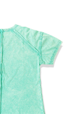 ZENANA Acid Washed Round Neck T-Shirt, Assorted Colors
