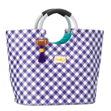 SWIG "GameDay Gingham Purple + Yellow" Loopi Tote Bag