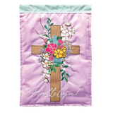 ‘Magnolia Hallelujah Cross’ Decorative Flag