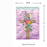 ‘Magnolia Hallelujah Cross’ Decorative Flag