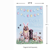 ‘Easter Wishes’ Decorative Flag