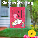 ‘LIVE LOVE PURR’ Decorative Flag