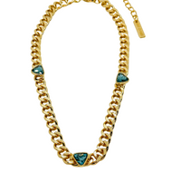 Jane Marie Tiera Teal Necklace