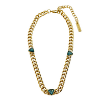 Jane Marie Tiera Teal Necklace