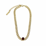 Jane Marie Tiera Garnet Necklace