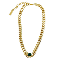 Jane Marie Tiera Emerald Necklace