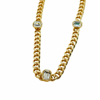 Jane Marie Tiera Clear Necklace