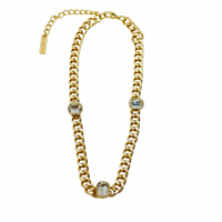 Jane Marie Tiera Clear Necklace