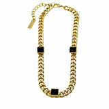 Jane Marie Tiera SQ. Clear Necklace