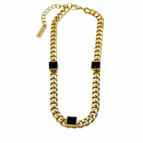 Jane Marie Tiera SQ. Clear Necklace