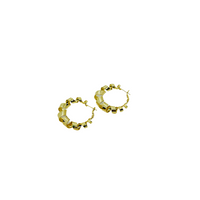 Chunky Ribbon Gold Hoop Earrings