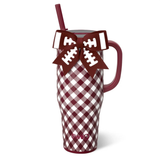 SWIG Leakproof Mega Mug 40oz “Gameday Gingham Maroon”