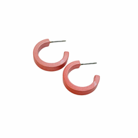 What’s Hot Light Pink Metallic Small Hoop Earrings