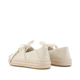 TOMS “Carolina” Lace-Up Espadrille, Champagne Glimmer