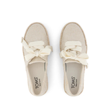 TOMS “Carolina” Lace-Up Espadrille, Champagne Glimmer