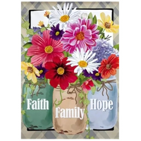 ‘Faith Hope Love Mason Jars’ Decorative Flag