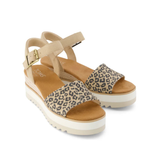 Toms “Diana” Wedge Sandal in Natural Leopard