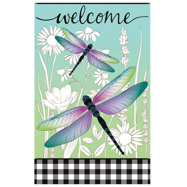 ‘Dragonflies & Wildflowers’ Decorative Flag