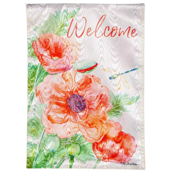 ‘Welcome Wildflowers Moire’ Decorative Flagw