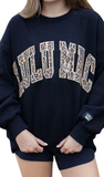LULU MAC Sweatshirt in Black / Leopard