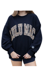 LULU MAC Sweatshirt in Black / Leopard