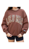 LULU MAC Sweatshirt in Brown / Leopard