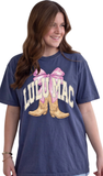 LULU MAC T-Shirt Stripes Boots, China Blue