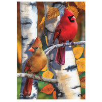 ‘Birch Tree Cardinals’ Decorative Flag