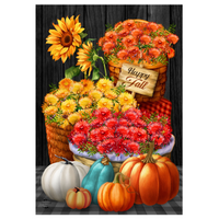 ‘Baskets of Mums’ Decorative Flag