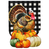 ‘Harvest Turkey Burlap’ Decorative Flag