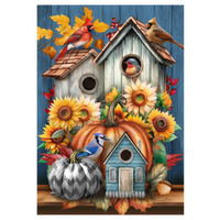 ‘Fall Feathered Friends’ Decorative Flag